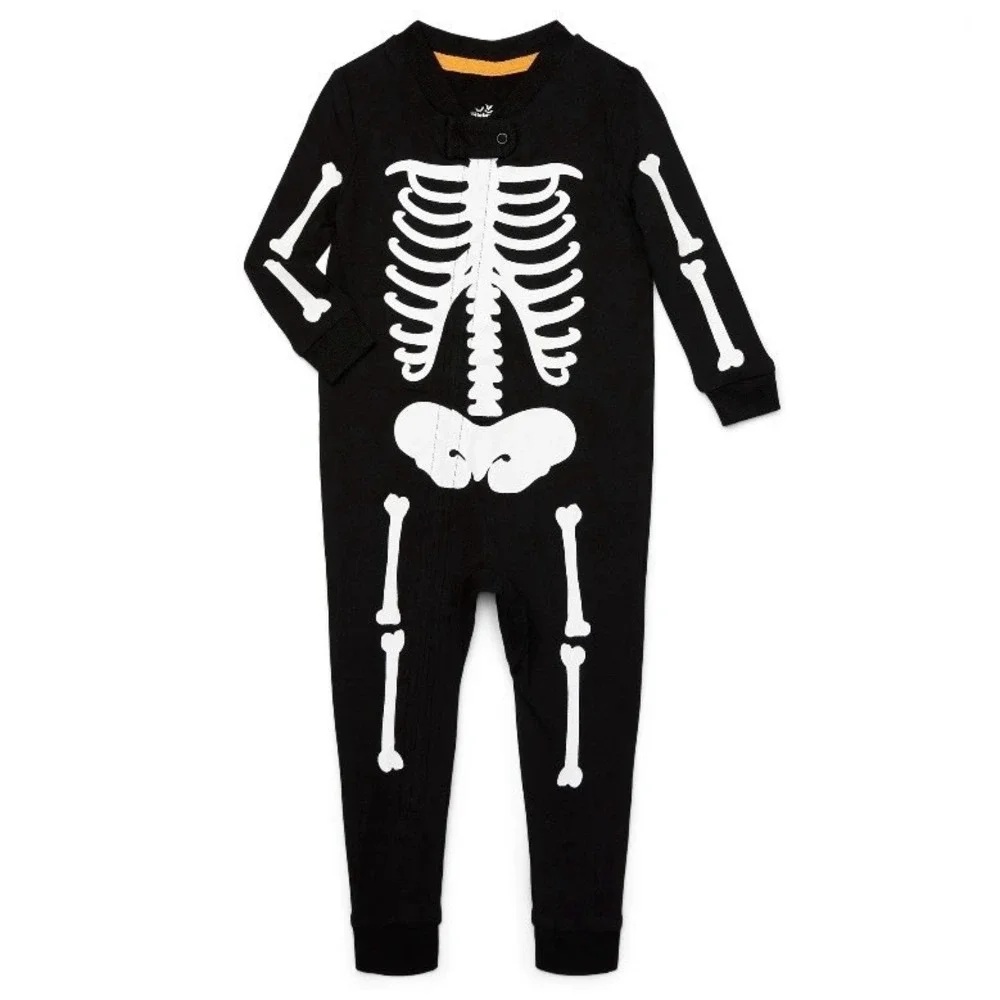 Way To Celebrate Halloween Baby Glow In The Dark Skeleton One Piece Pajamas 18M